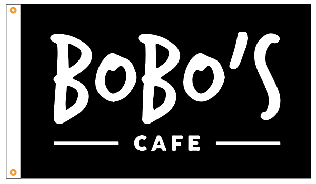 Bobo's Cafe Printed Flag - 3'x5' - Nylon - Double Sided w/ Liner - Heading & Grommets