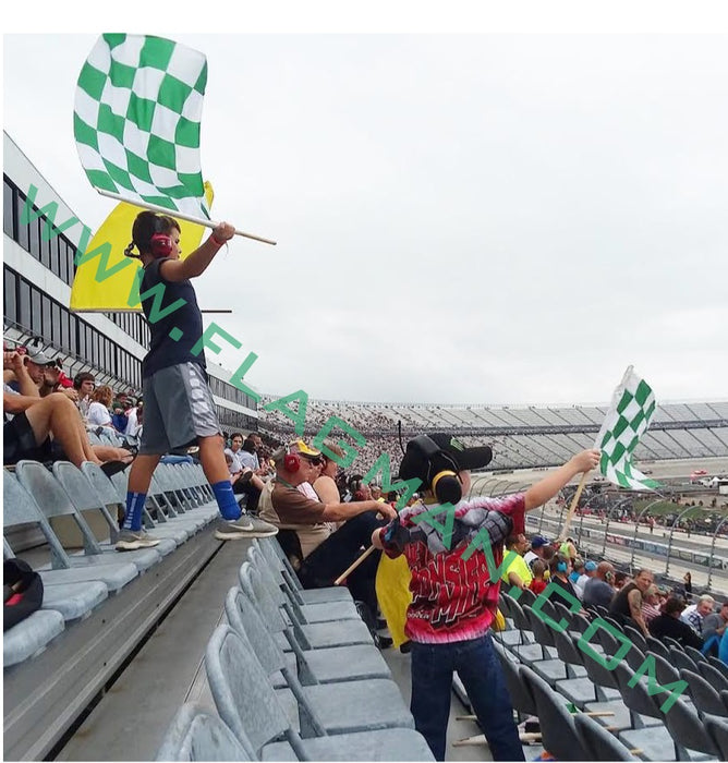 NASCAR Printed Green Checkered Flag