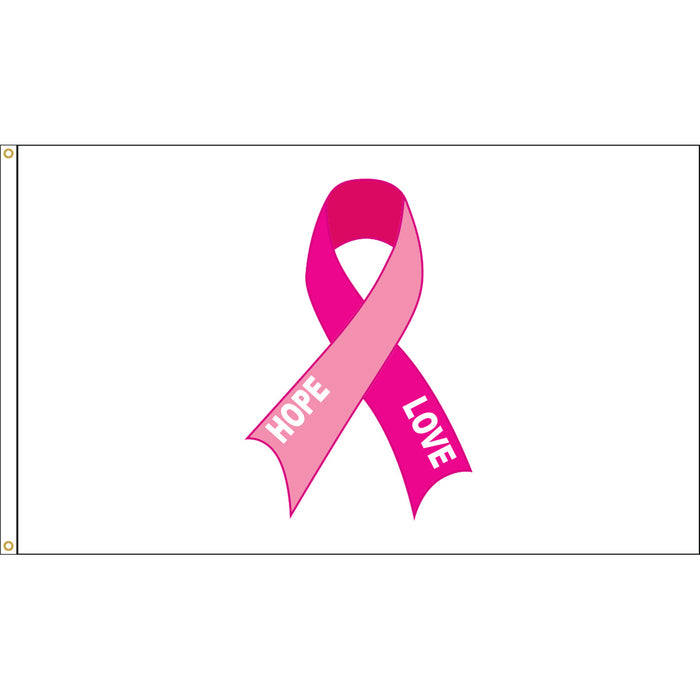 Breast Cancer Awareness Flags for Sale - Pink Ribbon Flags for Sale