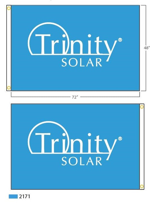 Trinity Solar Outdoor Printed Flag - 4'x6' - Nylon - Double Sided - Heading & Grommets